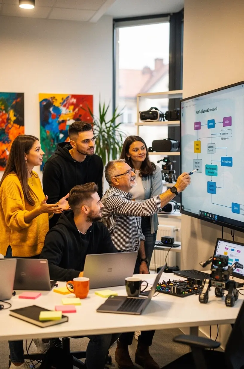 Persoană profesionistă analizând strategii de automatizare pentru îmbunătățirea productivității în afaceri digitale